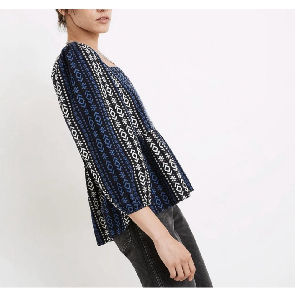 Madewell New! Light Spun Puff Sleeve Top - Picture 3 of 7